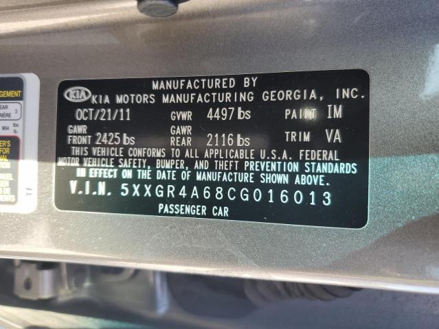 Photo 11 VIN: 5XXGR4A68CG016013 - KIA OPTIMA 