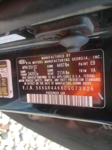 Photo 9 VIN: 5XXGR4A68CG073926 - KIA OPTIMA SX 