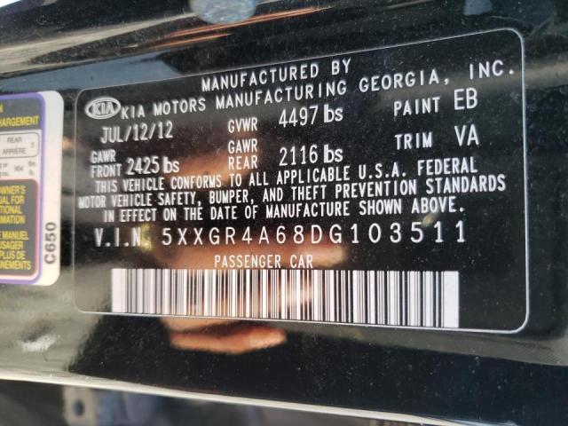 Photo 9 VIN: 5XXGR4A68DG103511 - KIA OPTIMA SX 