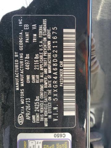 Photo 11 VIN: 5XXGR4A68DG211675 - KIA OPTIMA SX 