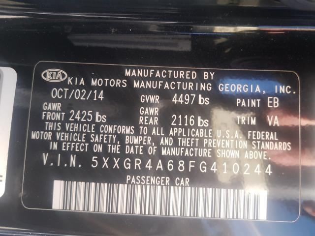 Photo 9 VIN: 5XXGR4A68FG410244 - KIA OPTIMA SX 