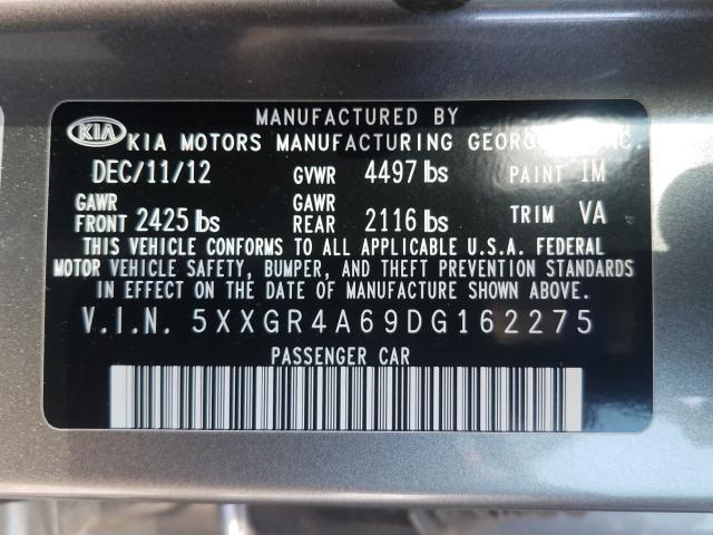 Photo 9 VIN: 5XXGR4A69DG162275 - KIA OPTIMA SX 