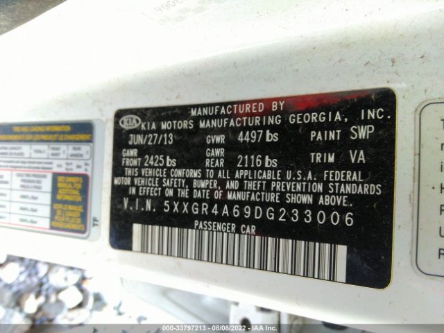 Photo 8 VIN: 5XXGR4A69DG233006 - KIA OPTIMA 