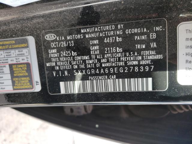 Photo 9 VIN: 5XXGR4A69EG278397 - KIA OPTIMA SX 