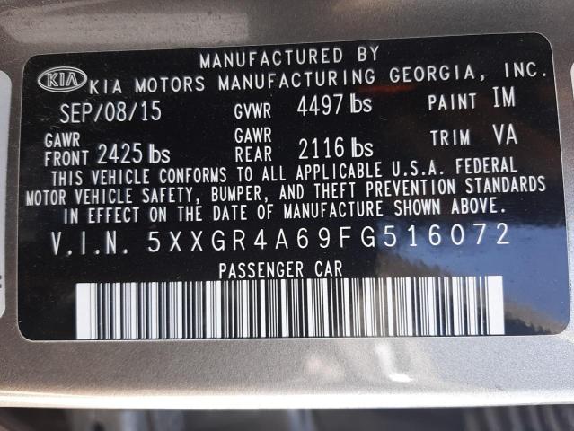 Photo 12 VIN: 5XXGR4A69FG516072 - KIA OPTIMA 