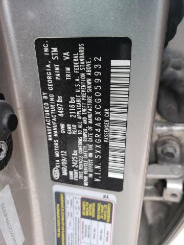 Photo 9 VIN: 5XXGR4A6XCG059932 - KIA OPTIMA SX 