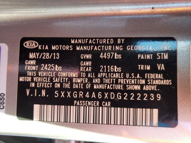 Photo 9 VIN: 5XXGR4A6XDG222239 - KIA OPTIMA SX 