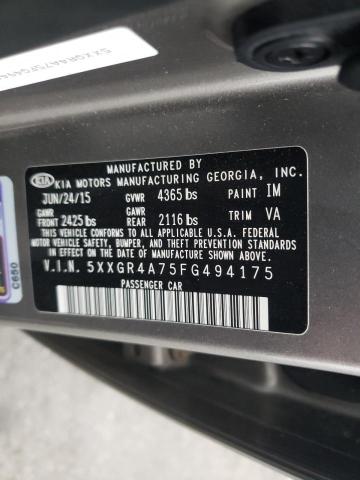 Photo 9 VIN: 5XXGR4A75FG494175 - KIA OPTIMA 