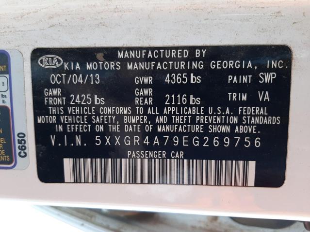 Photo 9 VIN: 5XXGR4A79EG269756 - KIA OPTIMA SX 