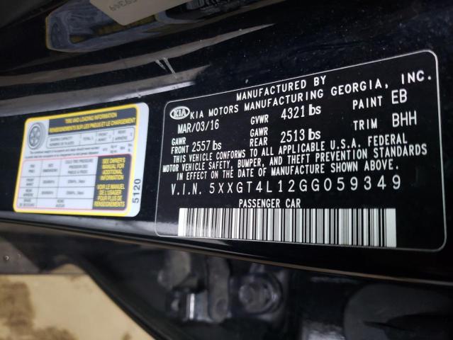 Photo 11 VIN: 5XXGT4L12GG059349 - KIA OPTIMA LX 