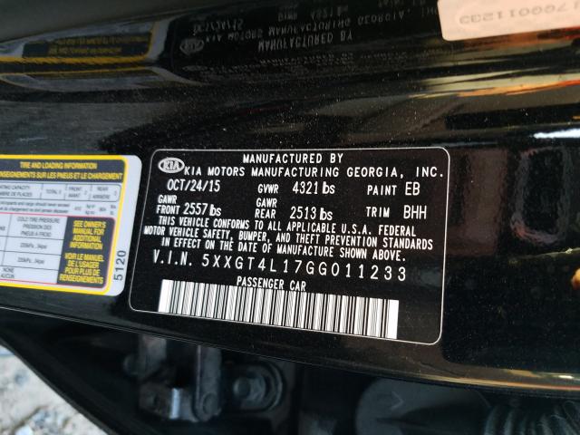 Photo 9 VIN: 5XXGT4L17GG011233 - KIA OPTIMA LX 