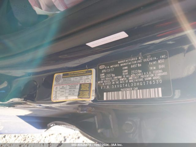 Photo 8 VIN: 5XXGT4L30HG176530 - KIA OPTIMA 