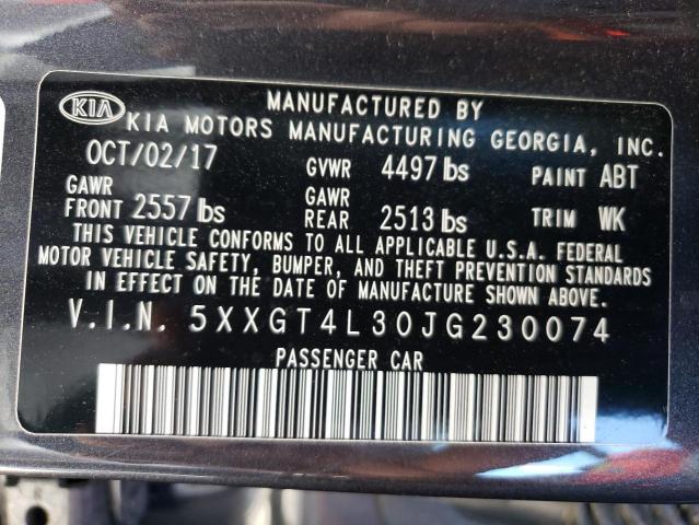 Photo 11 VIN: 5XXGT4L30JG230074 - KIA OPTIMA 