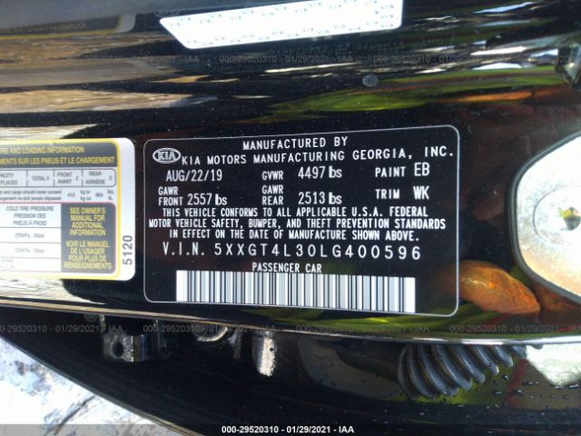 Photo 8 VIN: 5XXGT4L30LG400596 - KIA OPTIMA 