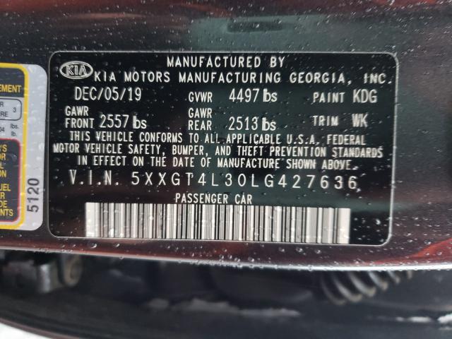 Photo 9 VIN: 5XXGT4L30LG427636 - KIA OPTIMA LX 