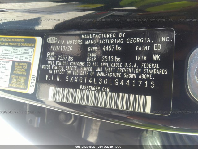 Photo 8 VIN: 5XXGT4L30LG441715 - KIA OPTIMA 