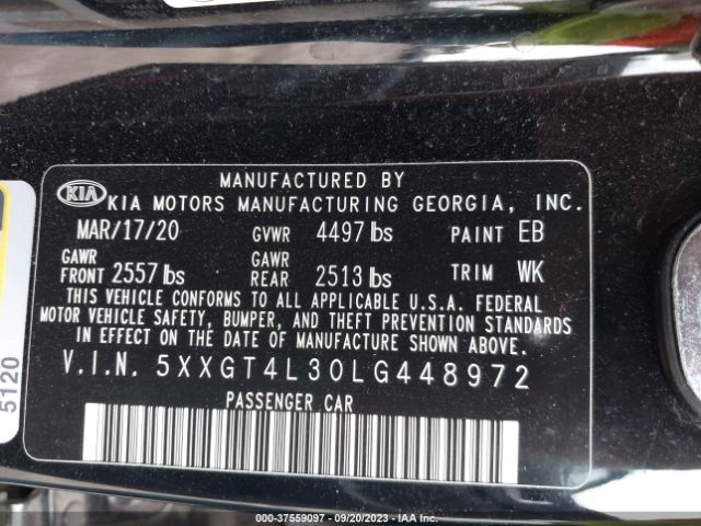 Photo 8 VIN: 5XXGT4L30LG448972 - KIA OPTIMA 