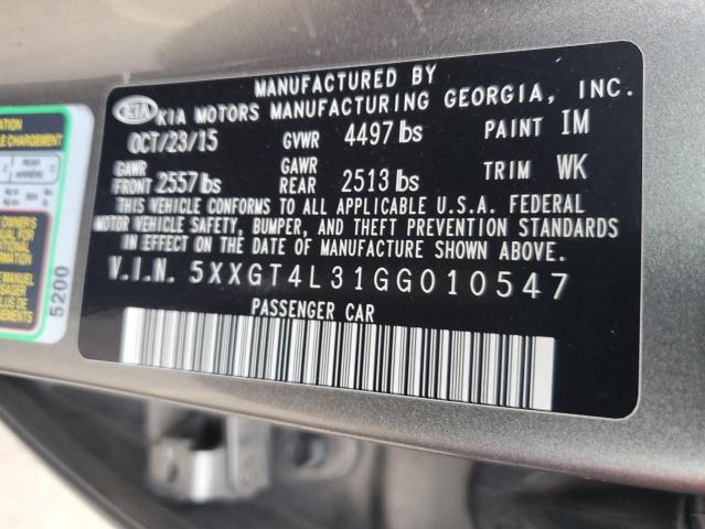 Photo 11 VIN: 5XXGT4L31GG010547 - KIA OPTIMA LX 