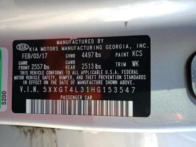 Photo 9 VIN: 5XXGT4L31HG153547 - KIA OPTIMA LX 