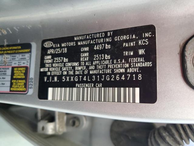 Photo 12 VIN: 5XXGT4L31JG264718 - KIA OPTIMA LX 