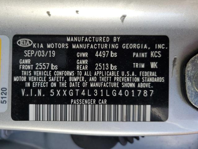 Photo 11 VIN: 5XXGT4L31LG401787 - KIA OPTIMA LX 