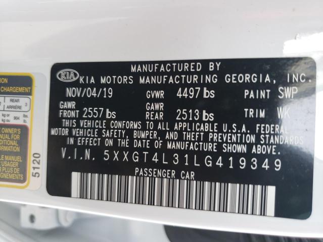 Photo 9 VIN: 5XXGT4L31LG419349 - KIA OPTIMA LX 