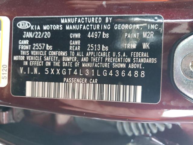 Photo 11 VIN: 5XXGT4L31LG436488 - KIA OPTIMA LX 