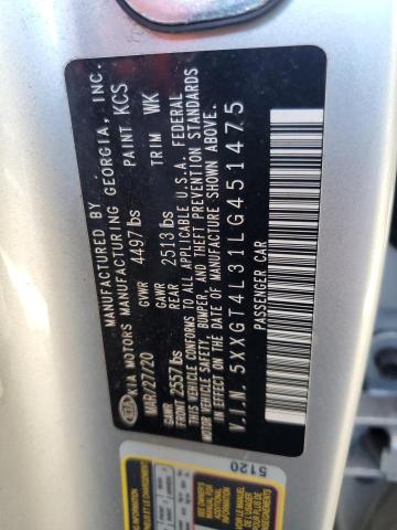 Photo 12 VIN: 5XXGT4L31LG451475 - KIA OPTIMA 