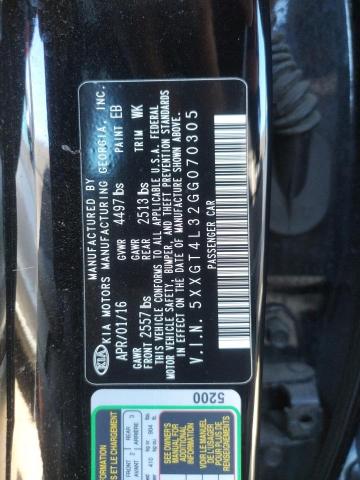 Photo 11 VIN: 5XXGT4L32GG070305 - KIA OPTIMA LX 