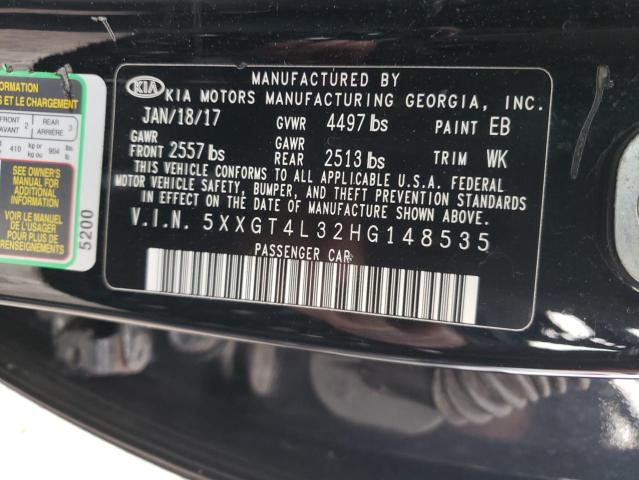 Photo 12 VIN: 5XXGT4L32HG148535 - KIA OPTIMA 