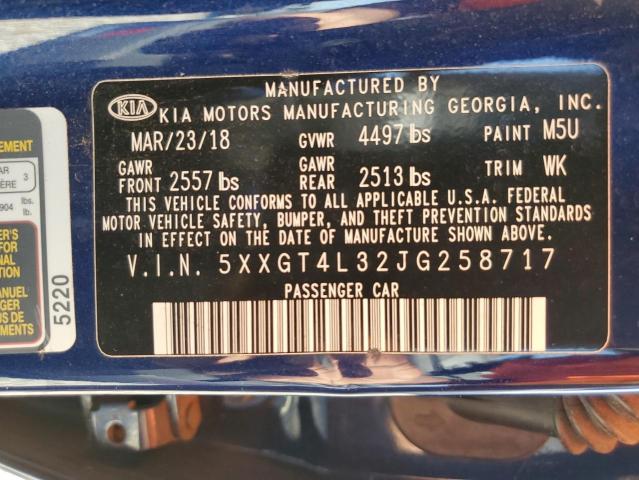 Photo 11 VIN: 5XXGT4L32JG258717 - KIA OPTIMA 