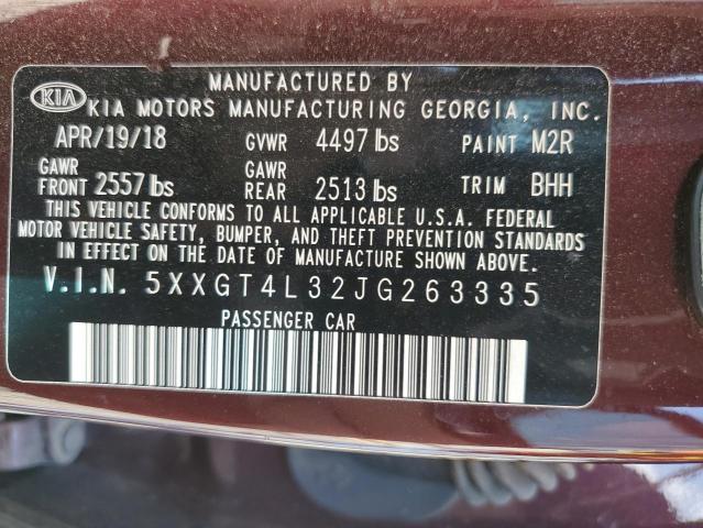 Photo 11 VIN: 5XXGT4L32JG263335 - KIA OPTIMA 