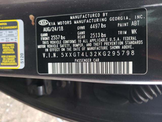 Photo 9 VIN: 5XXGT4L32KG295798 - KIA OPTIMA LX 