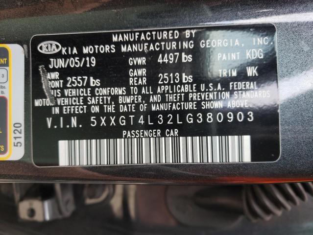 Photo 9 VIN: 5XXGT4L32LG380903 - KIA OPTIMA LX 