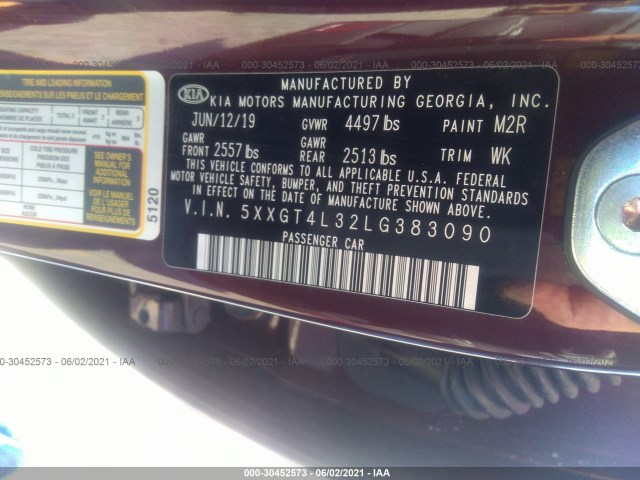 Photo 8 VIN: 5XXGT4L32LG383090 - KIA OPTIMA 