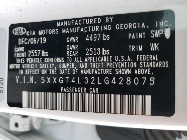 Photo 12 VIN: 5XXGT4L32LG428075 - KIA OPTIMA LX 