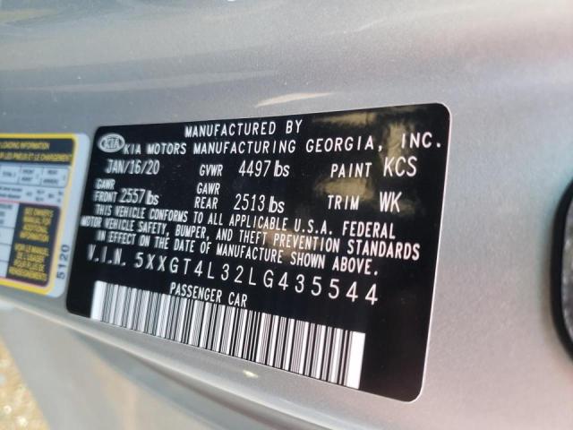 Photo 9 VIN: 5XXGT4L32LG435544 - KIA OPTIMA LX 