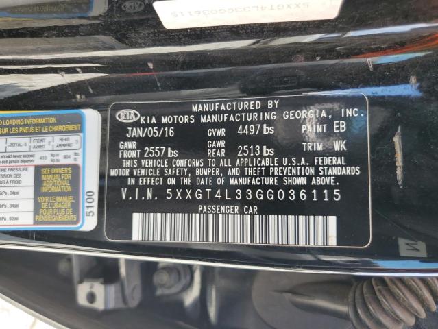 Photo 9 VIN: 5XXGT4L33GG036115 - KIA OPTIMA LX 