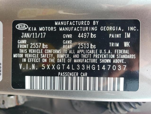 Photo 11 VIN: 5XXGT4L33HG147037 - KIA OPTIMA LX 