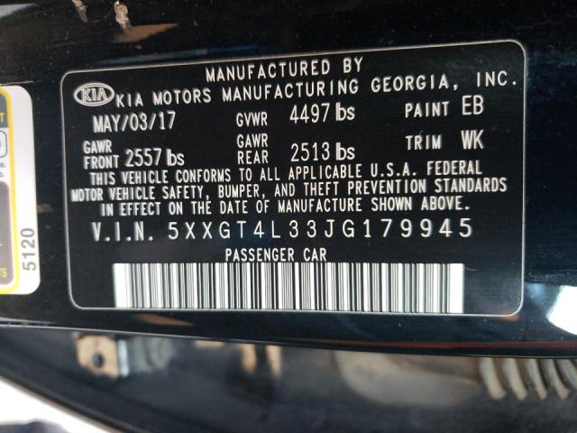 Photo 9 VIN: 5XXGT4L33JG179945 - KIA OPTIMA LX 