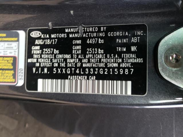 Photo 11 VIN: 5XXGT4L33JG215987 - KIA OPTIMA LX 