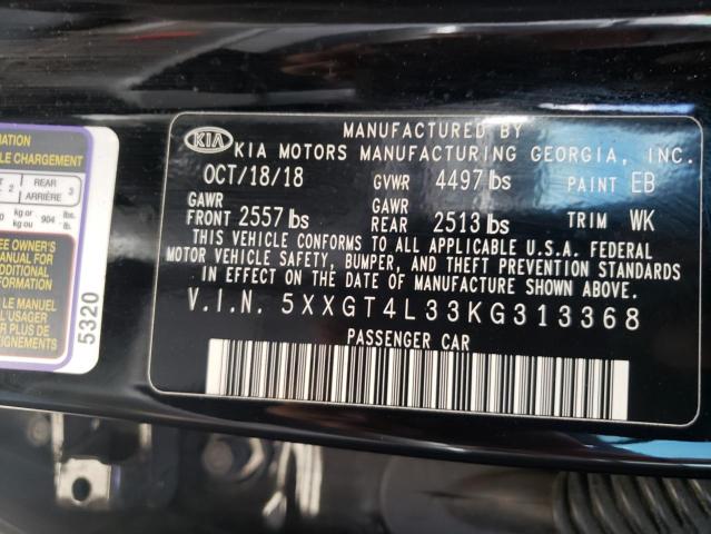 Photo 9 VIN: 5XXGT4L33KG313368 - KIA OPTIMA LX 