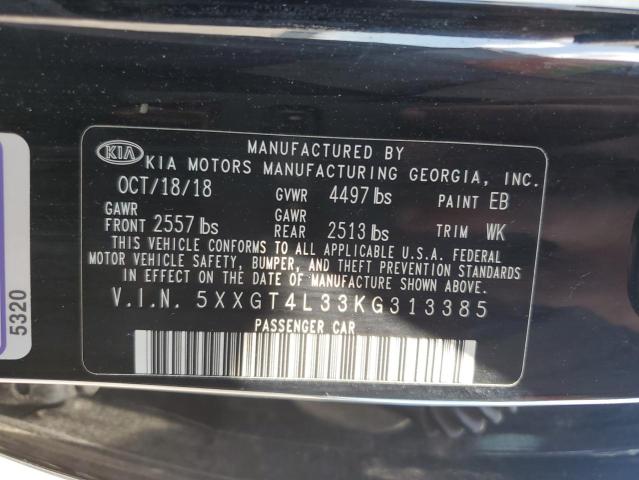 Photo 11 VIN: 5XXGT4L33KG313385 - KIA OPTIMA 