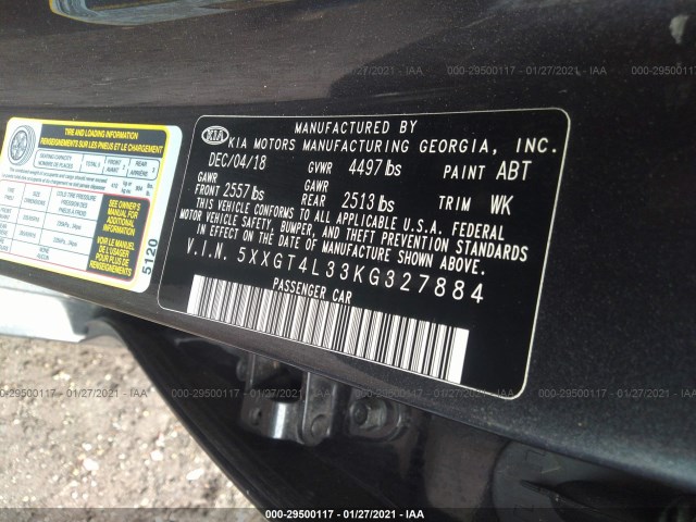 Photo 8 VIN: 5XXGT4L33KG327884 - KIA OPTIMA 