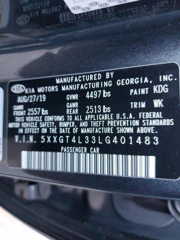 Photo 9 VIN: 5XXGT4L33LG401483 - KIA OPTIMA LX 