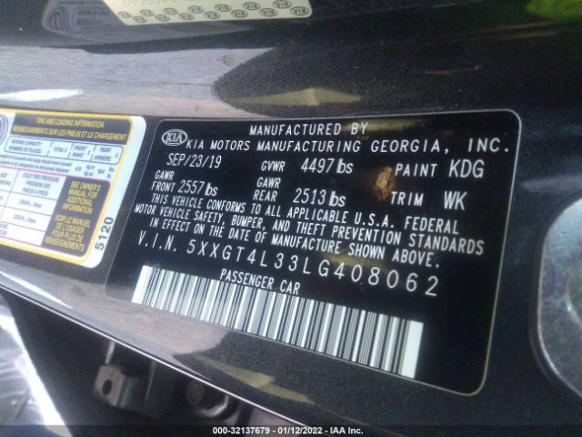 Photo 8 VIN: 5XXGT4L33LG408062 - KIA OPTIMA 