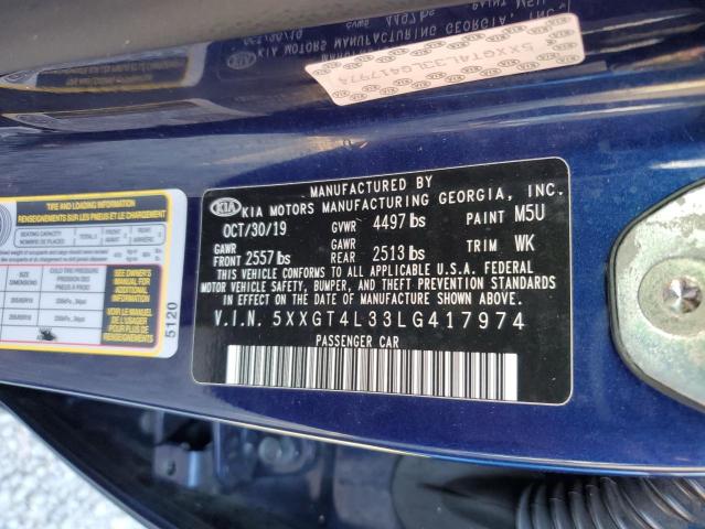 Photo 9 VIN: 5XXGT4L33LG417974 - KIA OPTIMA LX 