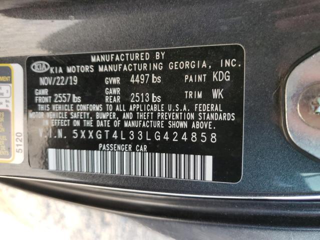 Photo 9 VIN: 5XXGT4L33LG424858 - KIA OPTIMA LX 