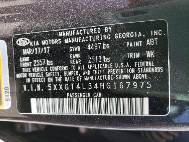 Photo 9 VIN: 5XXGT4L34HG167975 - KIA OPTIMA LX 