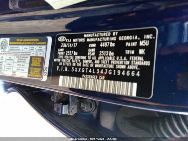 Photo 8 VIN: 5XXGT4L34JG194664 - KIA OPTIMA 